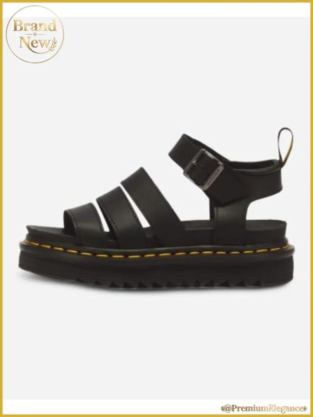 Dr. Martens Girls' Sandals SoftWair Memory Foam PU Leather Matte
